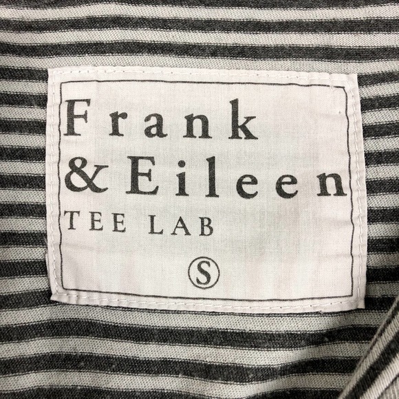 Frank & Eileen Womens Tee Lab Tshirt Top Small Grey Dime Stripe Long Sleeve NWOT - Picture 5 of 7